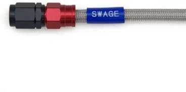 SWAGE LINE Easy Order Brake Hose General Purpose Hose Straight Fitting Aluminum (Red/Black) Black Smoke Hose 950mm RAKB-1010M-0950