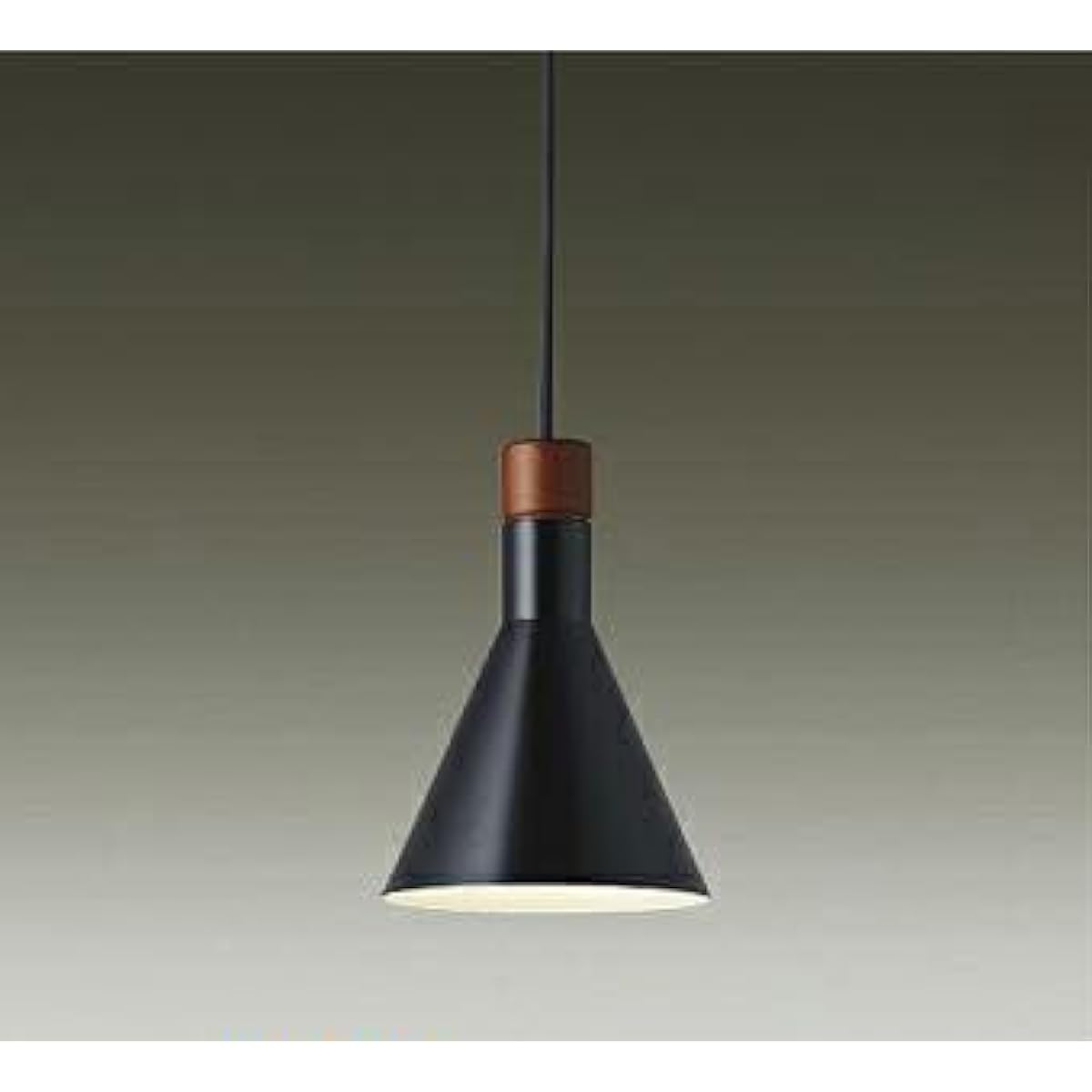 Daiko Electric DAIKO LED Small Pendant Light with Lamp, LED Bulb 4.2W (E17), Light Bulb Color, 2700K, Direct Mount Only, Electrical Work Required, Black DPN-40340Y