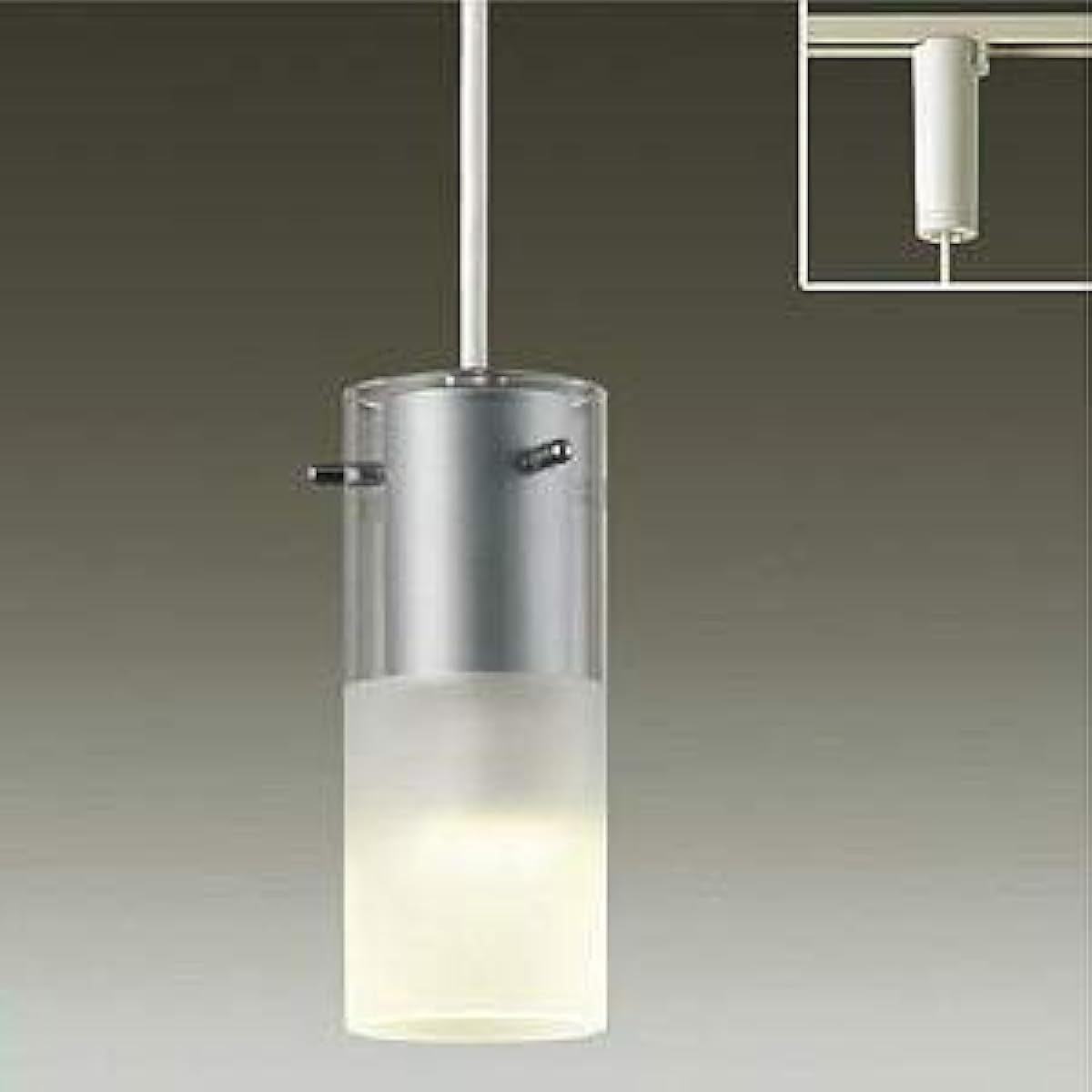 DAIKO LED Small Pendant Light with Lamp, LED Bulb 4.2W (E17), Bulb Color, 2700K, For Duct Installation, Silver DPN-37502