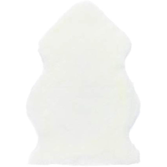 Shearling Rug Natural New Zealand Short Hair 1 Animal Rug Ivory 60 x 90cm Washable NFOIV1