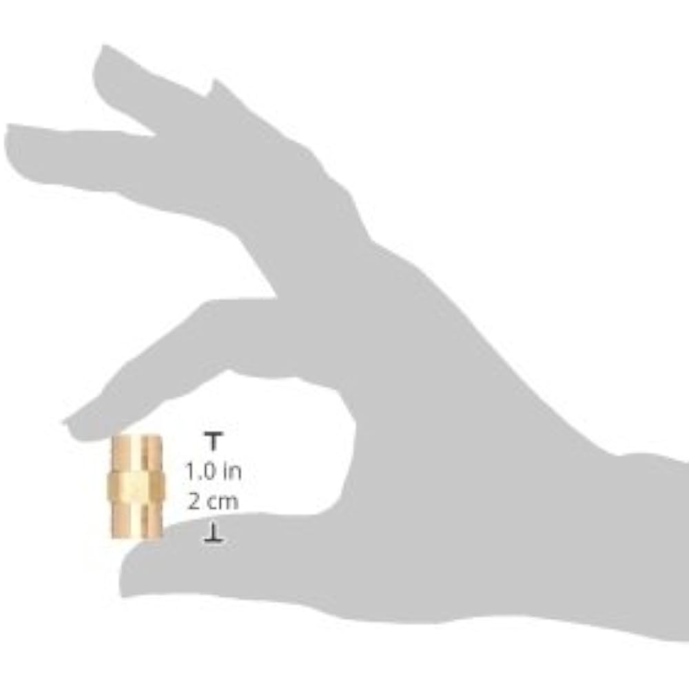 Brass brake line union, 3/16 (M10x1.0 reversal), 1 / card