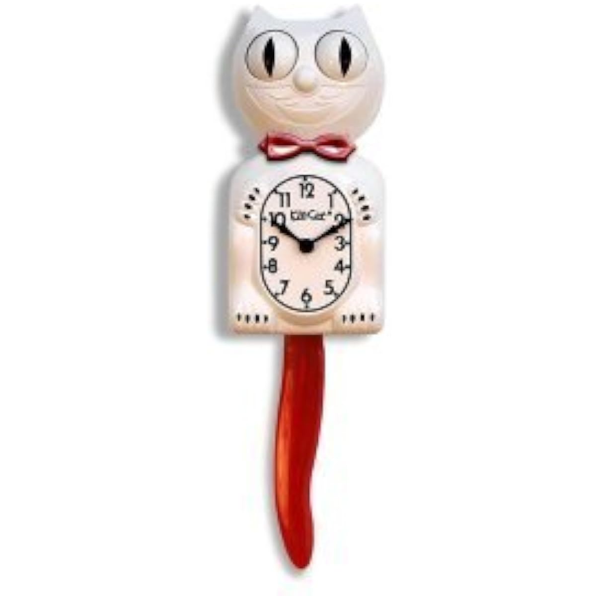 Kit Cat Clock Kit Cat Clock Kit Cat Klock Wall Clock Clock Cute Wall Clock Cute Cat Cat (Candy Cane Red)
