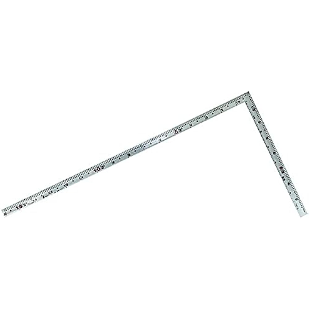 Shinwa Sokutei Curved Scale, Silver 1 Shaku 5 Sun, Inner Pita Tsuru Turtle, For Carpenters, Back Angle Scale, Red Numbers 10332