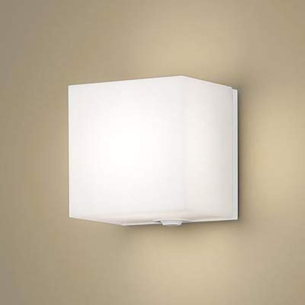 Panasonic Porch Light Directly Mounted on the Wall, Light Bulb Color, Diffused, Rainproof, with Brightness Sensor, Level Dimmable, Energy Saving Type, 60 Shape, White LGWC80360LE1