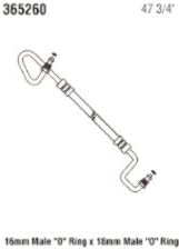GATES 365260 Power Steering Pressure Line Horse Acemburi