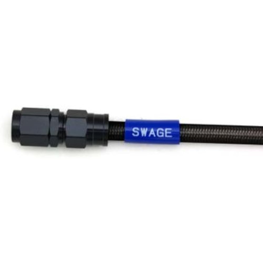 SWAGE LINE FZX750 86-98 BAFB259 HTRC9 Front Brake Hose Kit, Aluminum (Black/Black)