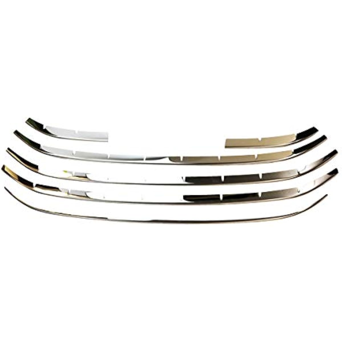 DressCarParts Harrier (Including Hybrid) 60 Series 65 Series Early Period Mirror Surface 6P Stainless Steel Front Bumper Duct Molle Garnish