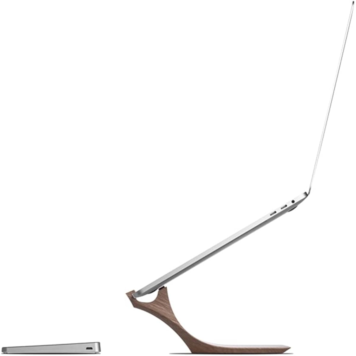 KASDON Laptop Stand, Laptop Stand, Ergonomic Design, Improves Posture, Relieves Back Pain/Hunched Back, Heat Dissipation, Natural Wooden, Compatible with Macbook Air/Macbook Pro/Notebooks (American Cherry)