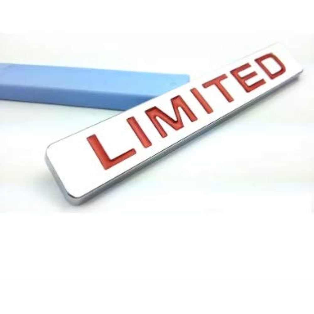 Limited Door Tranqu Windowenblem Fender Trim Kit 2 Pieces 3 1/2 inch x 1/2 inch size (Chrome/Black)