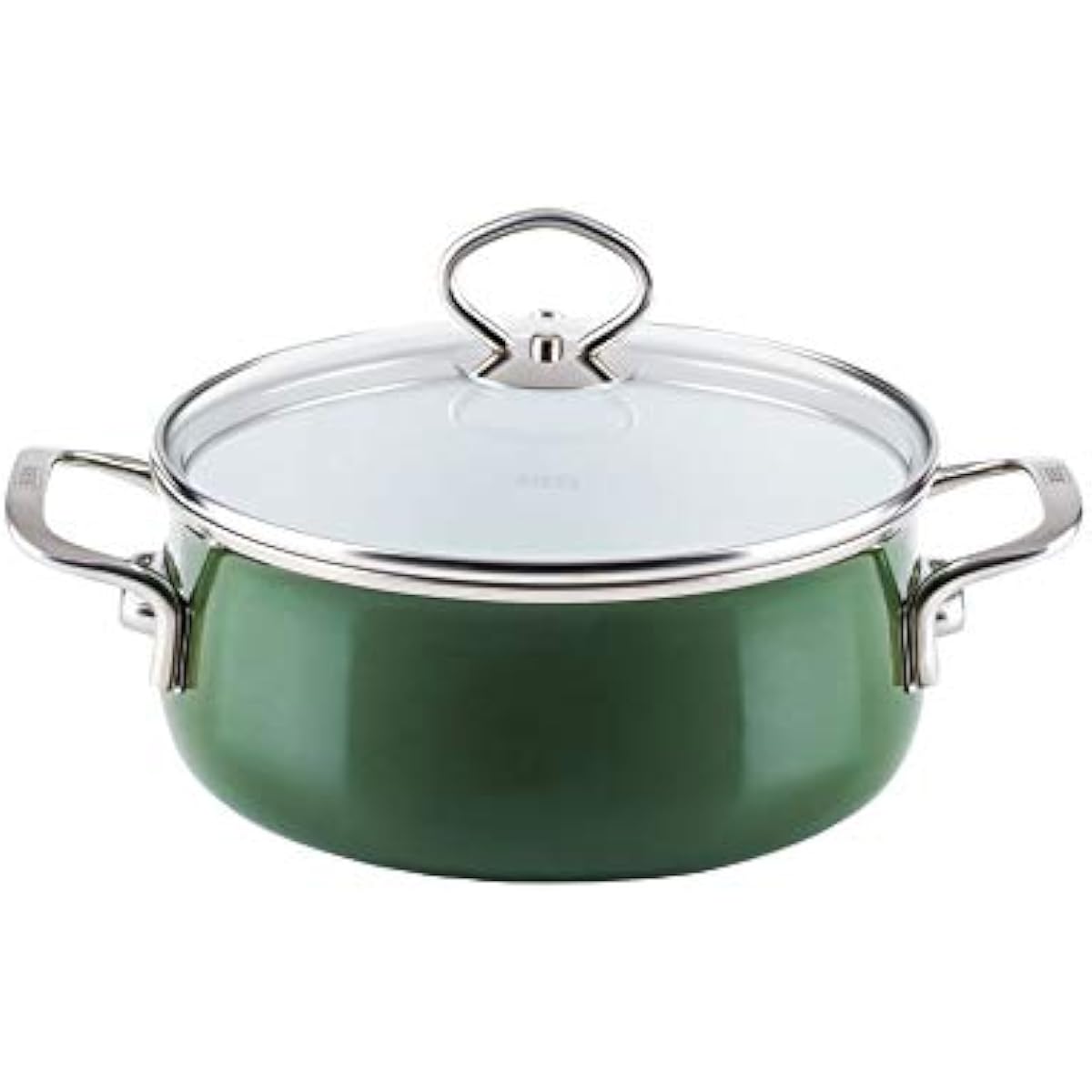 RIESS Two-handed pot VERDE 1kg casserole m.Glasdeck 16cm 1L 0707-013