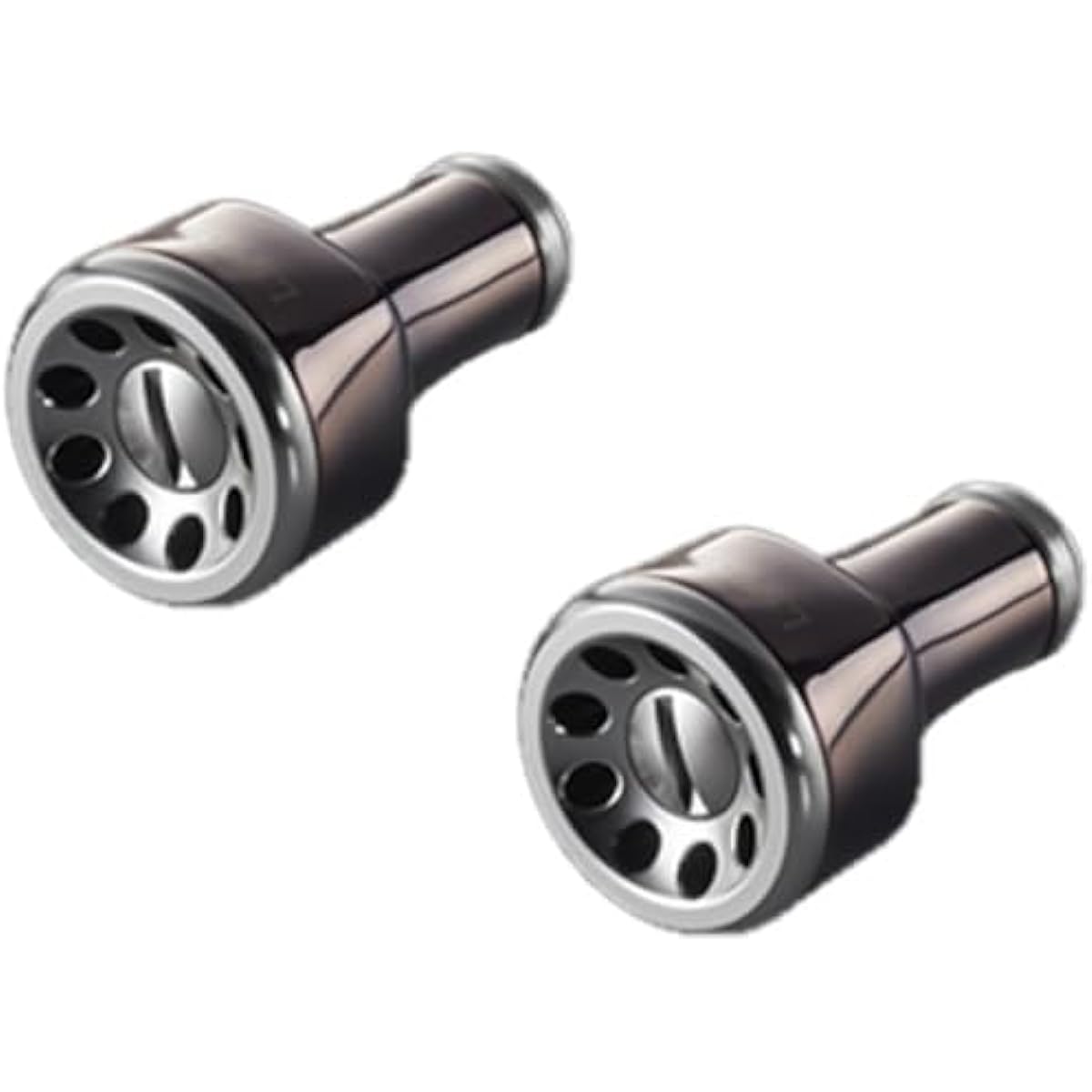LIVRE 5385 Fortessimo (Fortessimo) Single Knob (2 pieces) Common to Shimano and Daiwa Brown (IP) & Titanium 15.8g