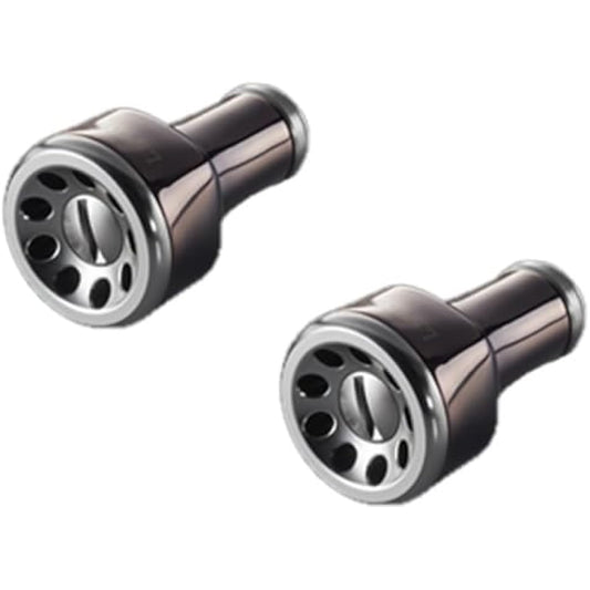 LIVRE 5385 Fortessimo (Fortessimo) Single Knob (2 pieces) Common to Shimano and Daiwa Brown (IP) & Titanium 15.8g
