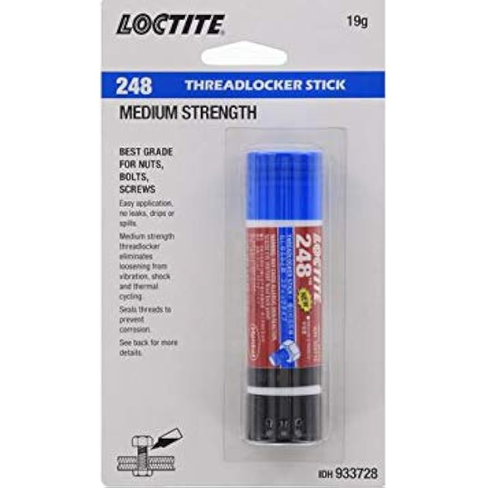 LOCTITE Thread Locking Adhesive Medium Strength Type 248 Stick Type (Blue) 1548567