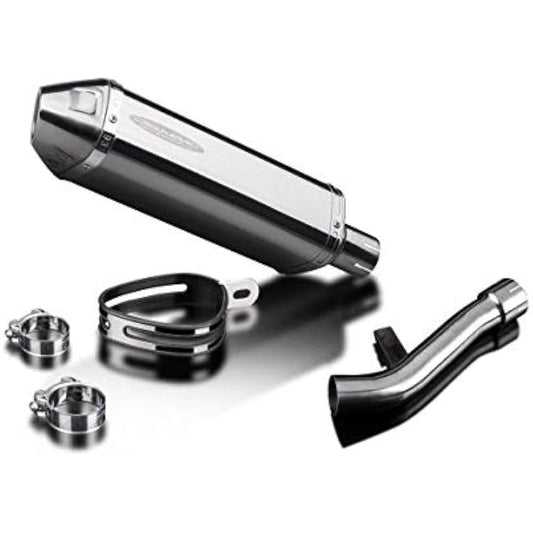 DELKEVIC Slip-on Stainless Steel Tri-Oval Muffler for YAMAHA FAZER FZ1 / FZ1-S/ABS 2006-2014 320mm KIT1242