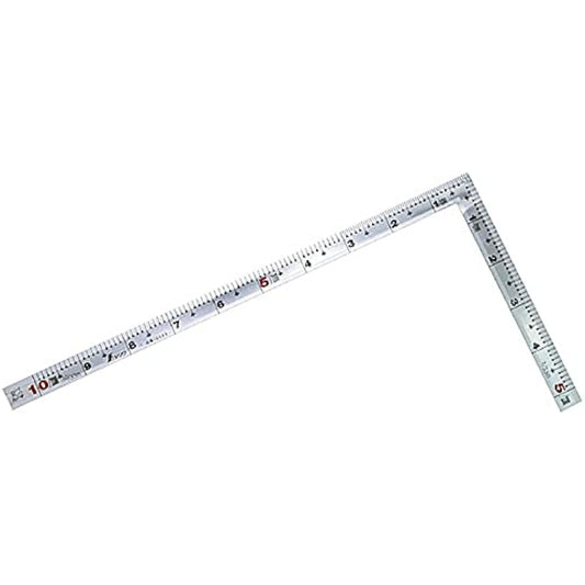 Shinwa Sokutei Rolling Metal Front and Back Scale Equivalent Scale Silver 1 Shaku 10545