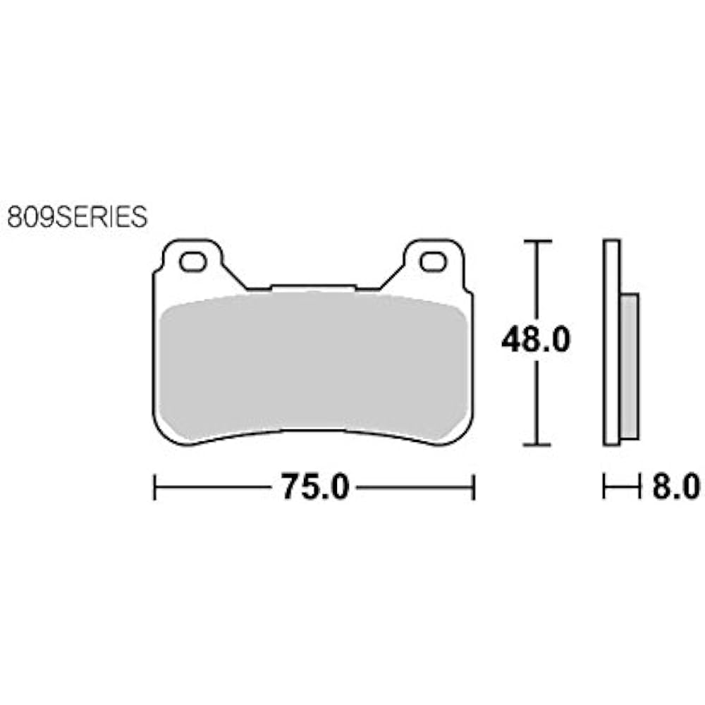 KITACO SBS Brake Pad 809DC Dual Carbon CBR600RR VFR800F VFR800X CBR1000RR etc. 777-0809081