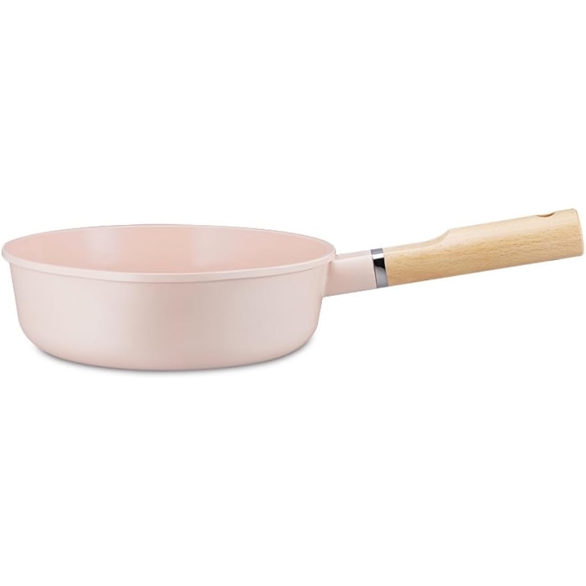 ROICHEN Ceramic coated frying pan (20cm deep, candy pink)_Non-stick/PFOA free/Fluorine-free/Present/Recommended/New life/Living alone