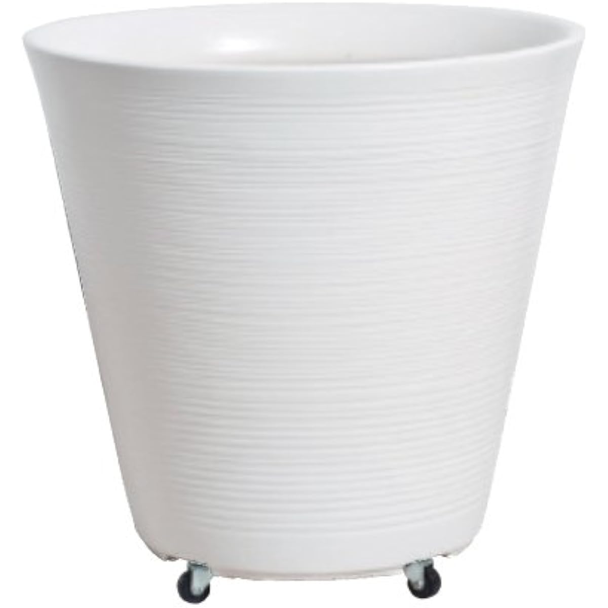 Plus Garden Flower Pot Cover for Crane Planter No. 10 with Casters Φ400mm No Bottom Hole White Shigaraki Ware 294-01