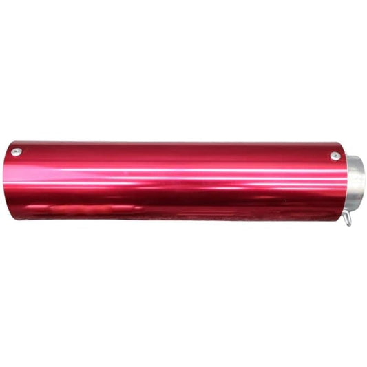 Ende Silencer 50.8Π Selectable Color Band with Spring/General Purpose Aluminum Baffle Inner (Red x Silver)