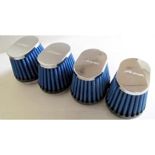 Power filter (blue) φ55 x 4 piece set GPZ900R Zephyr 1100 ZRX1200R ZRX1100 Z1000J XJR1300 Z-1R SIMOTA oval power filter