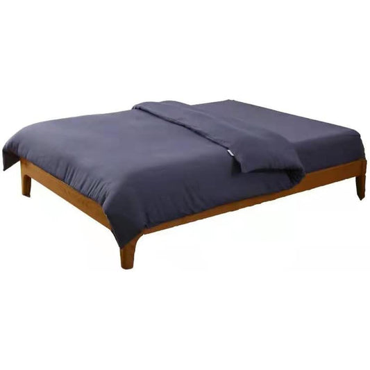 Comforea Duvet Cover, 100% Cotton, Denim Style, Antibacterial and Odor Resistant, All Seasons, Washable, Double Blue