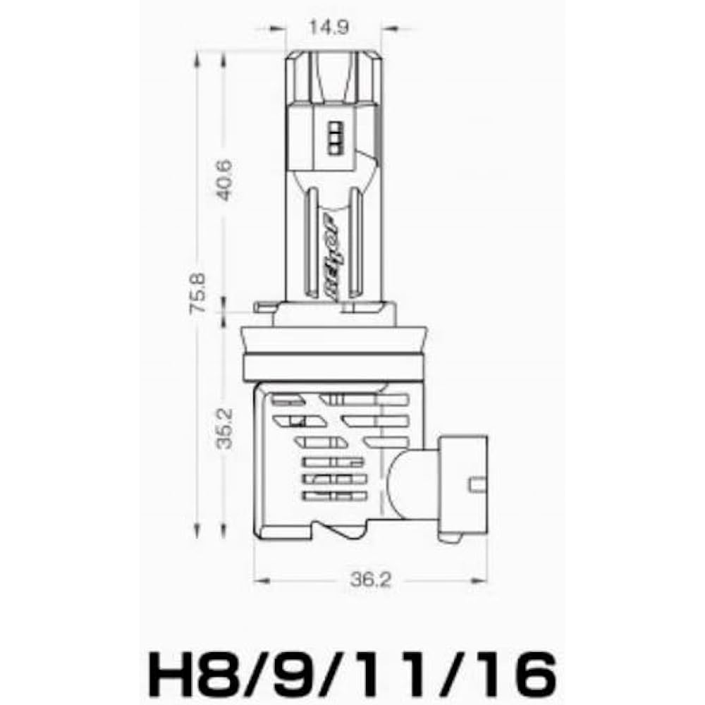 BELLOF LED bulb for headlamp & fog lamp H8/H9/H11/H16 6500 Kelvin [DBA1933]
