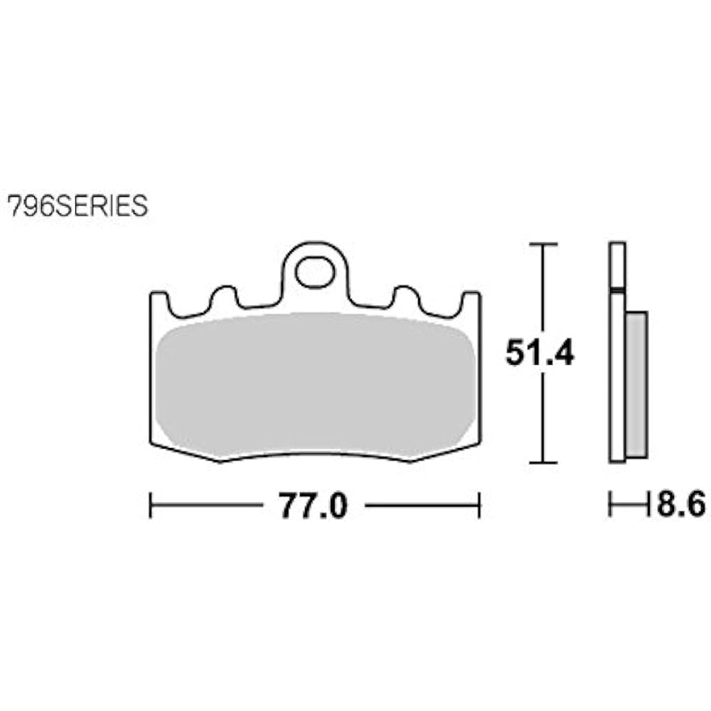 KITACO SBS Brake Pad 796HF Ceramic BMW R850RT, R1100S, K1200S, R1200GS, K1300GT, K1300S etc. 777-0796000