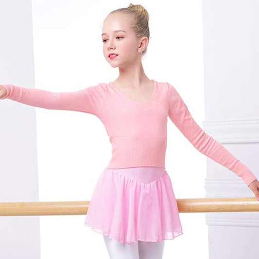 Manana ma17 Silkily Cache Coeur Sweater Ballet Kids Junior Girls Adults Warm-up Thermal Wear