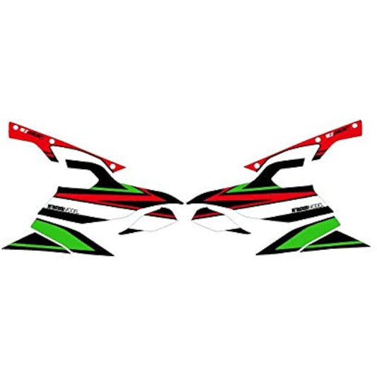 MDF Graphic Kit ZX-25R Front Top Left and Right Set Lime Green Attacker Model SGR M21ZX25-A-SGR-FT