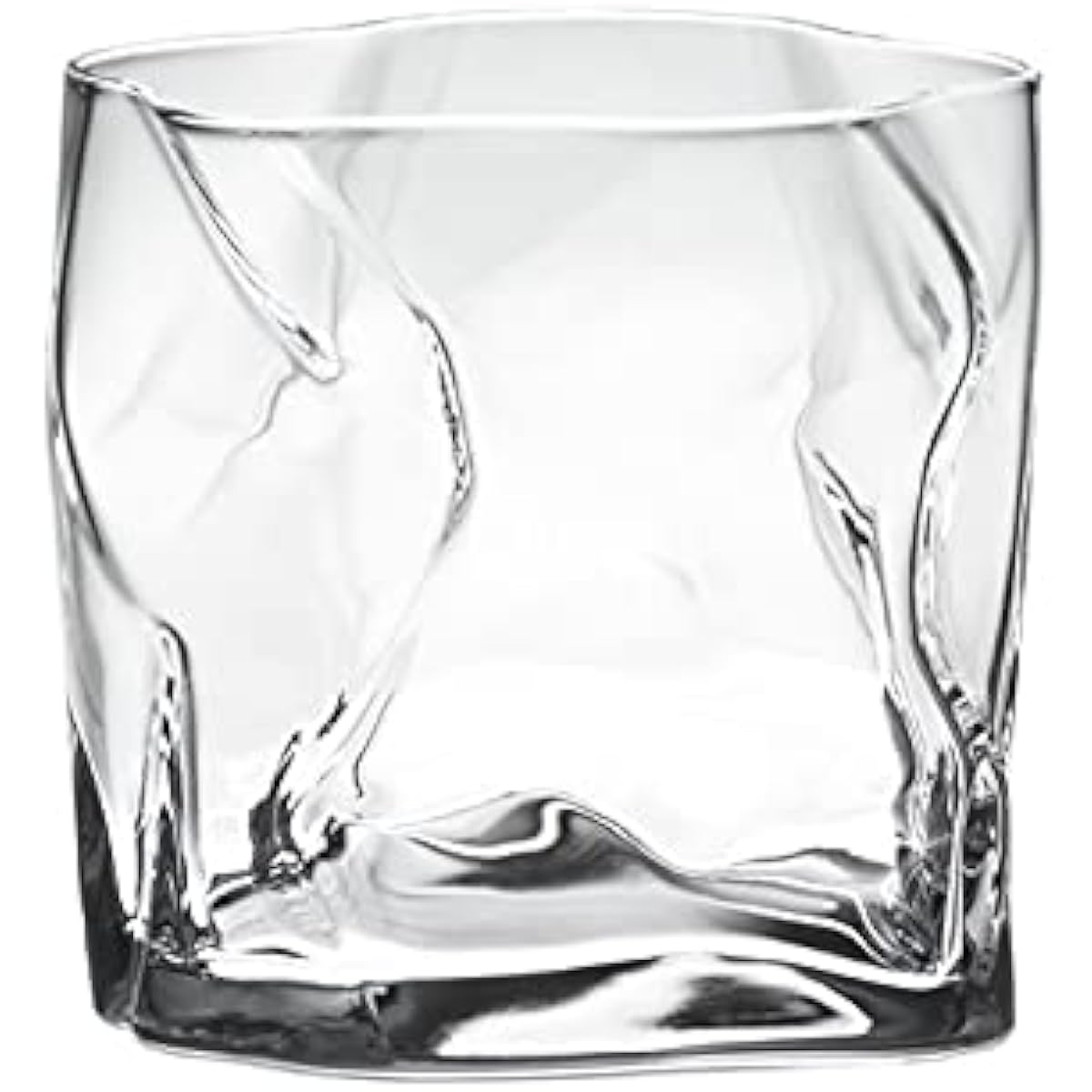 Rock Glass Kimura Glass Store x Designer Makoto Komatsu Collaboration Crumple Old Clear