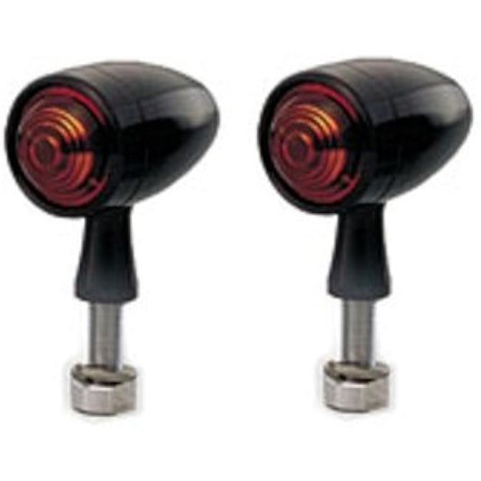 Kijima Motorcycle Motorcycle Parts Starmine B4 Turn Signal Lamp 40φx67mm M10 Billet General Purpose Black Anodized/Amber 219-1090