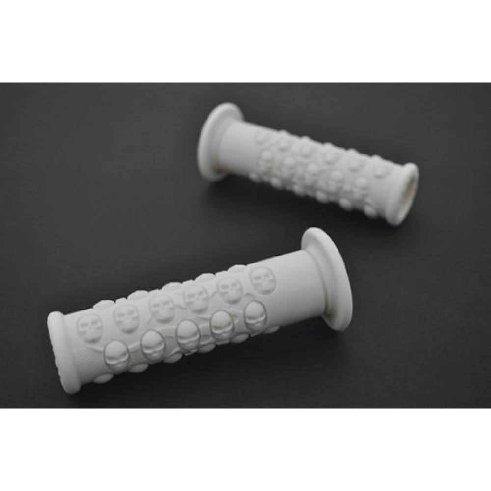 ALCAN HANDS Skull Fire Grip Rubber Handle Diameter φ22.2 White G00043A
