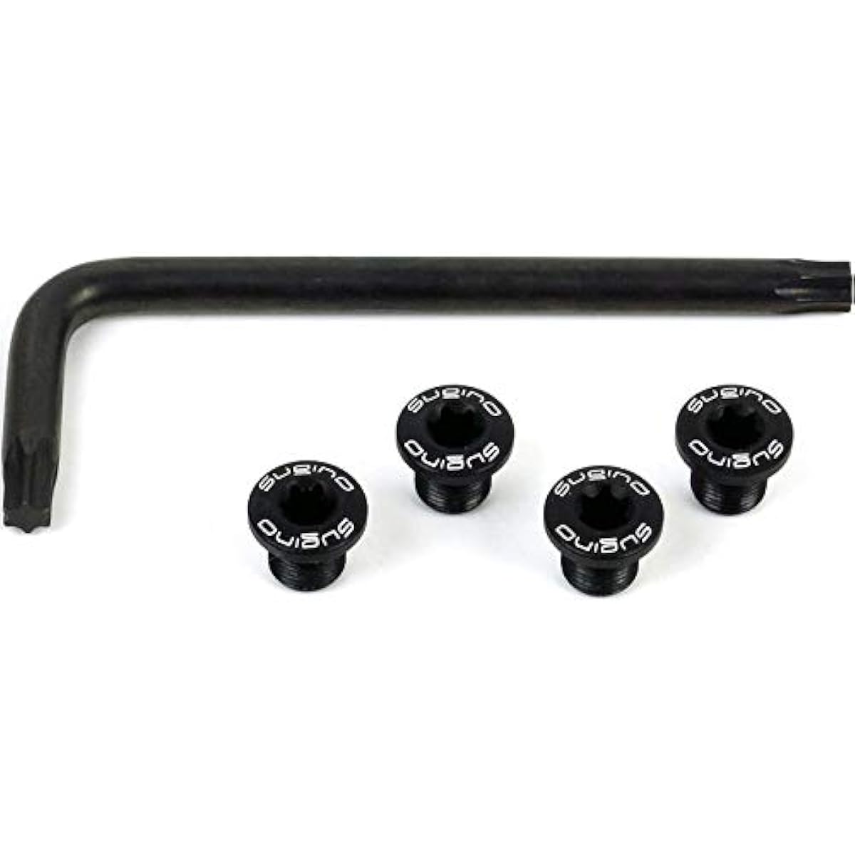 Sugino #804 for SHIMANO (4 arms) Chainring bolt 4 pieces Black Lightweight bolt