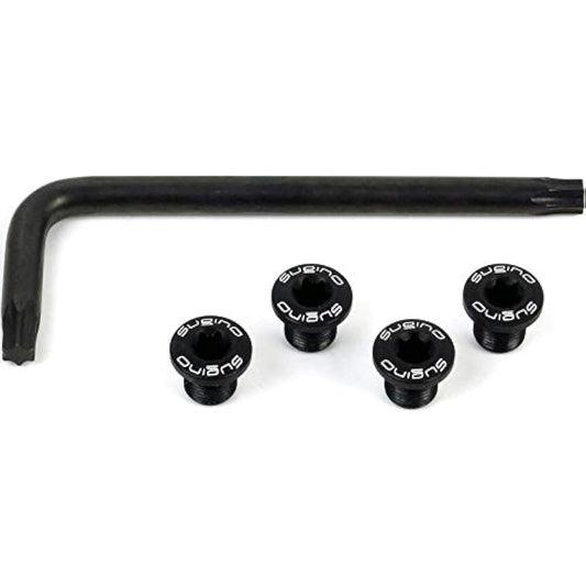 Sugino #804 for SHIMANO (4 arms) Chainring bolt 4 pieces Black Lightweight bolt