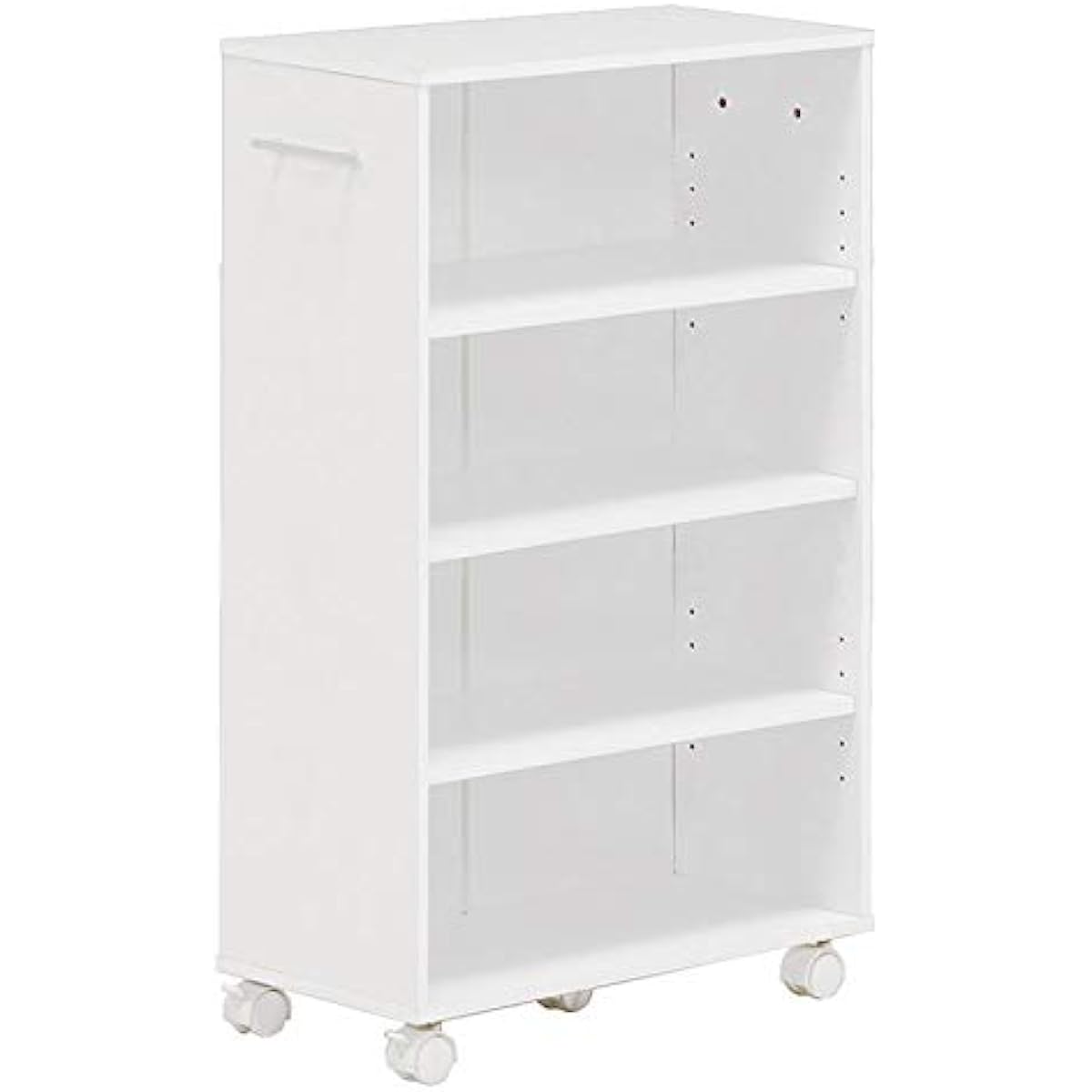 Hagiwara Wagon Comic Rack Gap Storage [Hidden Storage] With Casters White Depth 26cm RCC-1023WH-L