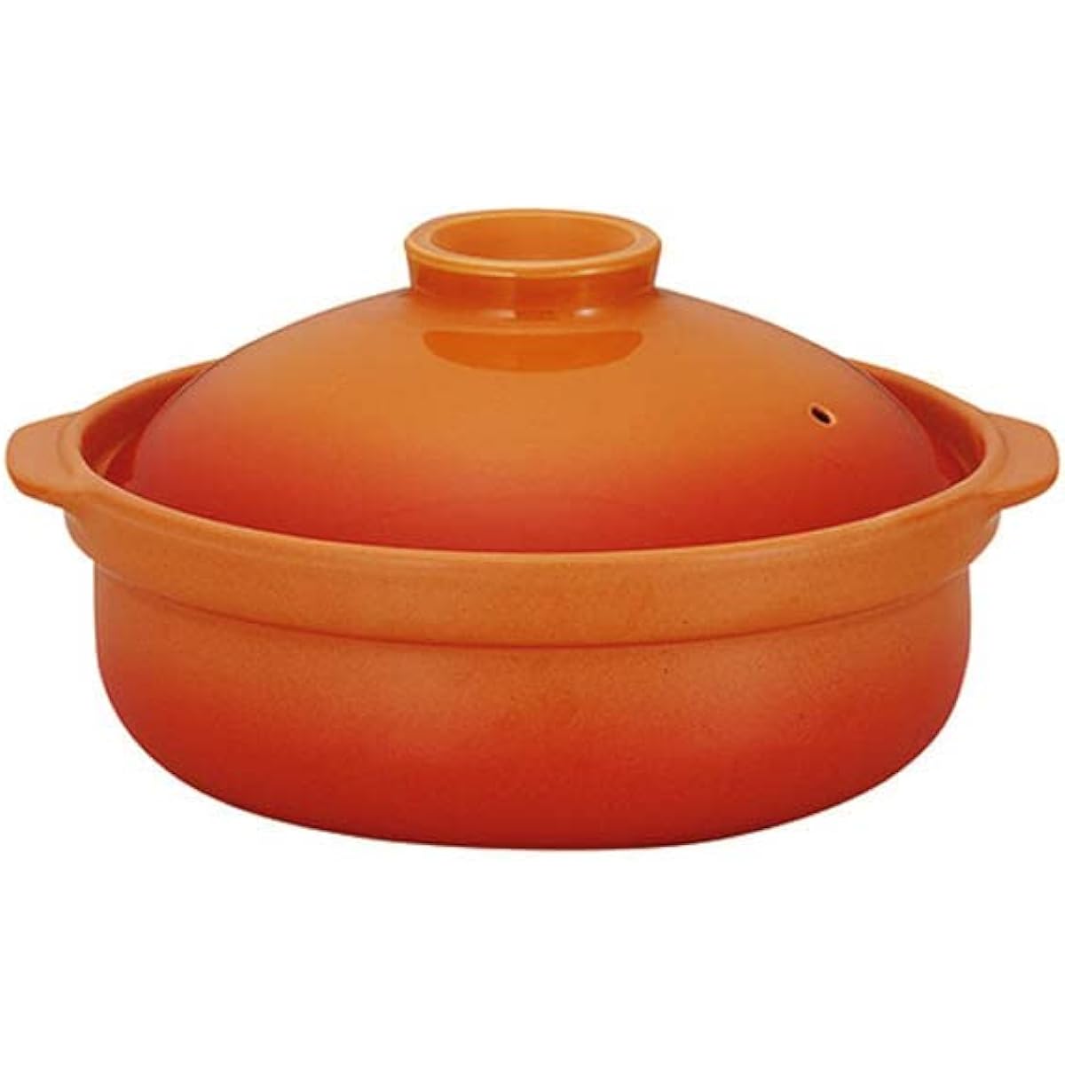 [Made in Japan, Mino Ware] Banquet No. 8 Earthen Pot Bake Orange [For 2 to 3 people, Stylish, Made in Japan, Open Fire KOYO] Microwave and Oven Safe