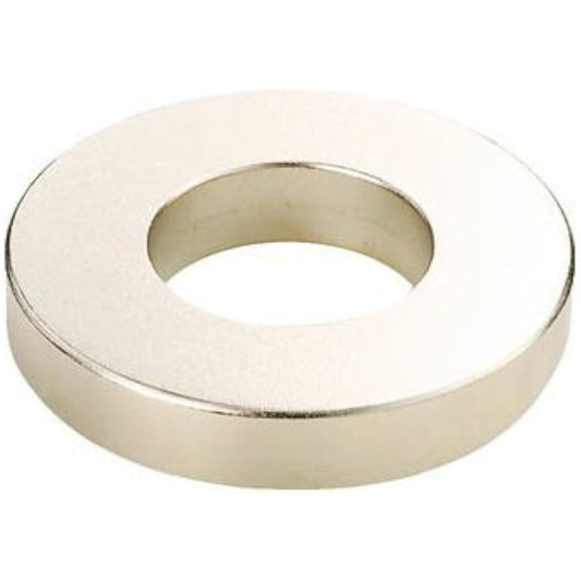 TRUSCO Neodymium Magnet, Outer Diameter 10mm x Hole Diameter 5mm x Thickness 5mm, Pack of 10 TN105RA10P