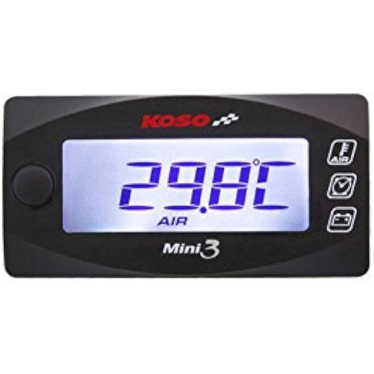 KN Planning KOSO Waterproof Bike Scooter Motorcycle Scooter LED Clock Outside Temperature Voltmeter Volt Meter 12V