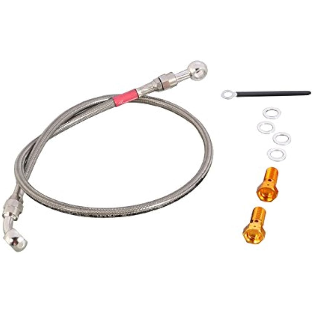 KITACO Brake Hose Super Teflon Stainless Steel Mesh Red Banjo Bolt YZF-R25 773-0770400