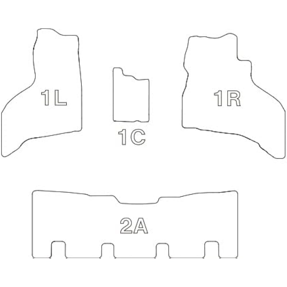 Clazzio Floor Mat 3D Type Set for 1 Hijet Cargo/Atrai/Sunbarvan/Pixis Van R4(2022)/1~ NEW Rubber Type Black ED-6606 [5EEDB6606K]