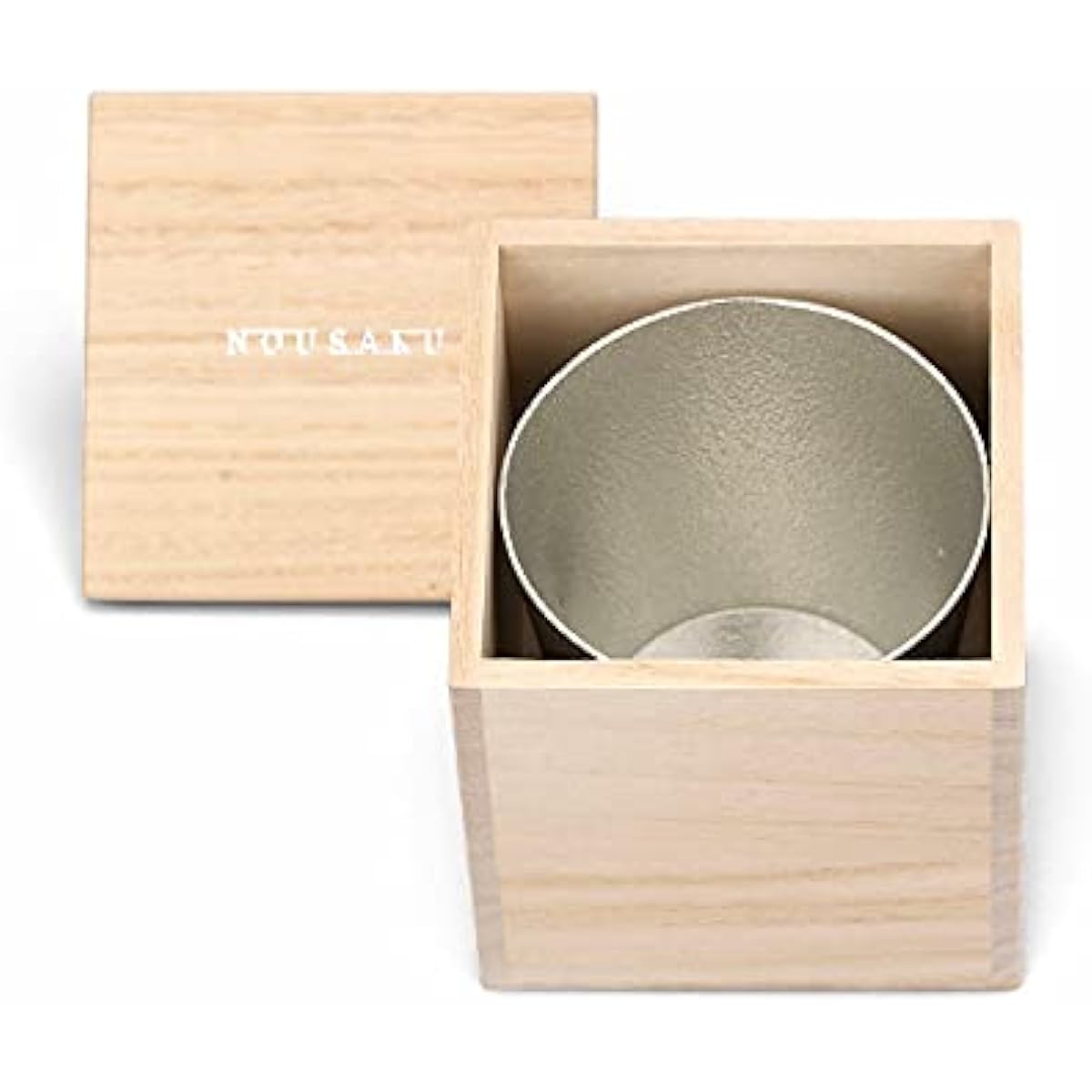 [Nousaku red cotton ribbon wrapping with Japanese paper] NAJIMI tumbler 350cc tin paulownia box adapter1pau