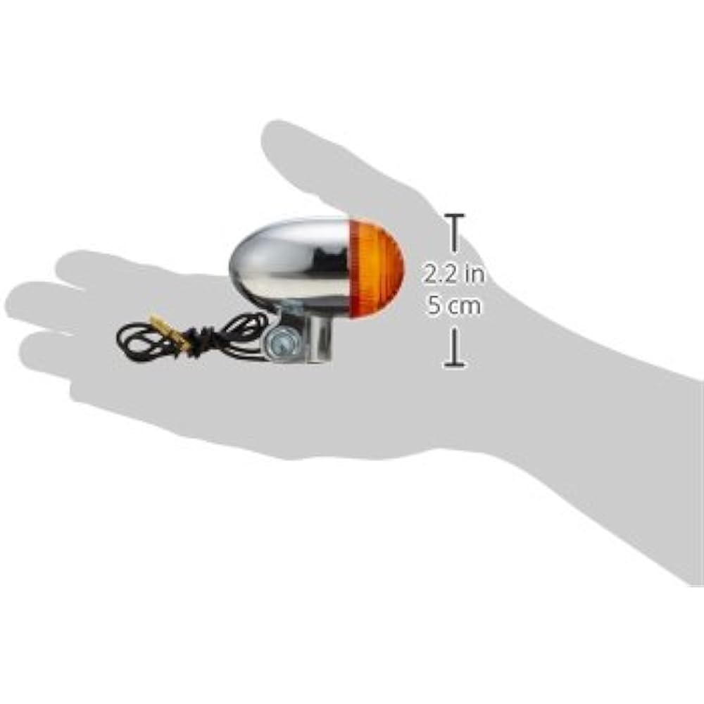 Kijima Motorcycle Bike Parts Turn Signal Lamp #300 Classic Mini Plated Set of 2 219-5002