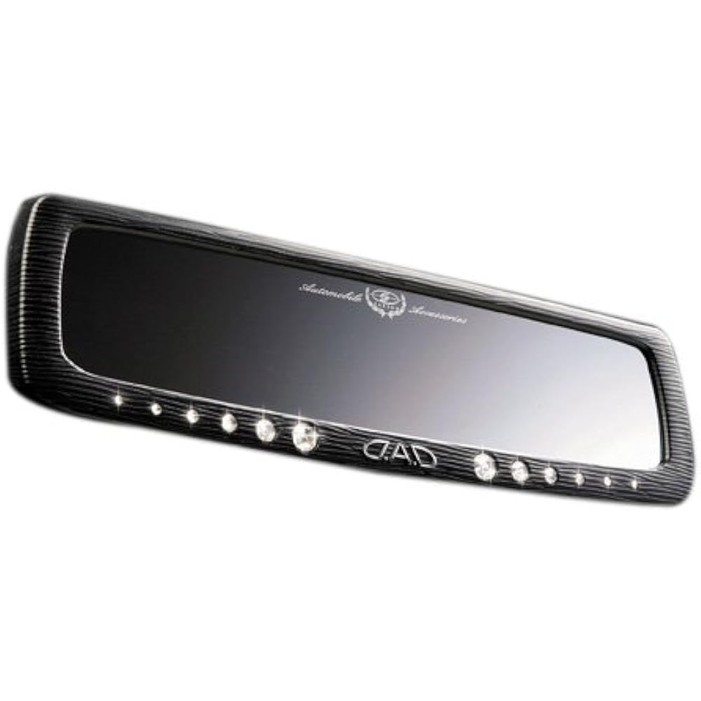 Garcon DAD Car Room Mirror Luxury Leaf Black/Crystal SA053-05 D.A.D