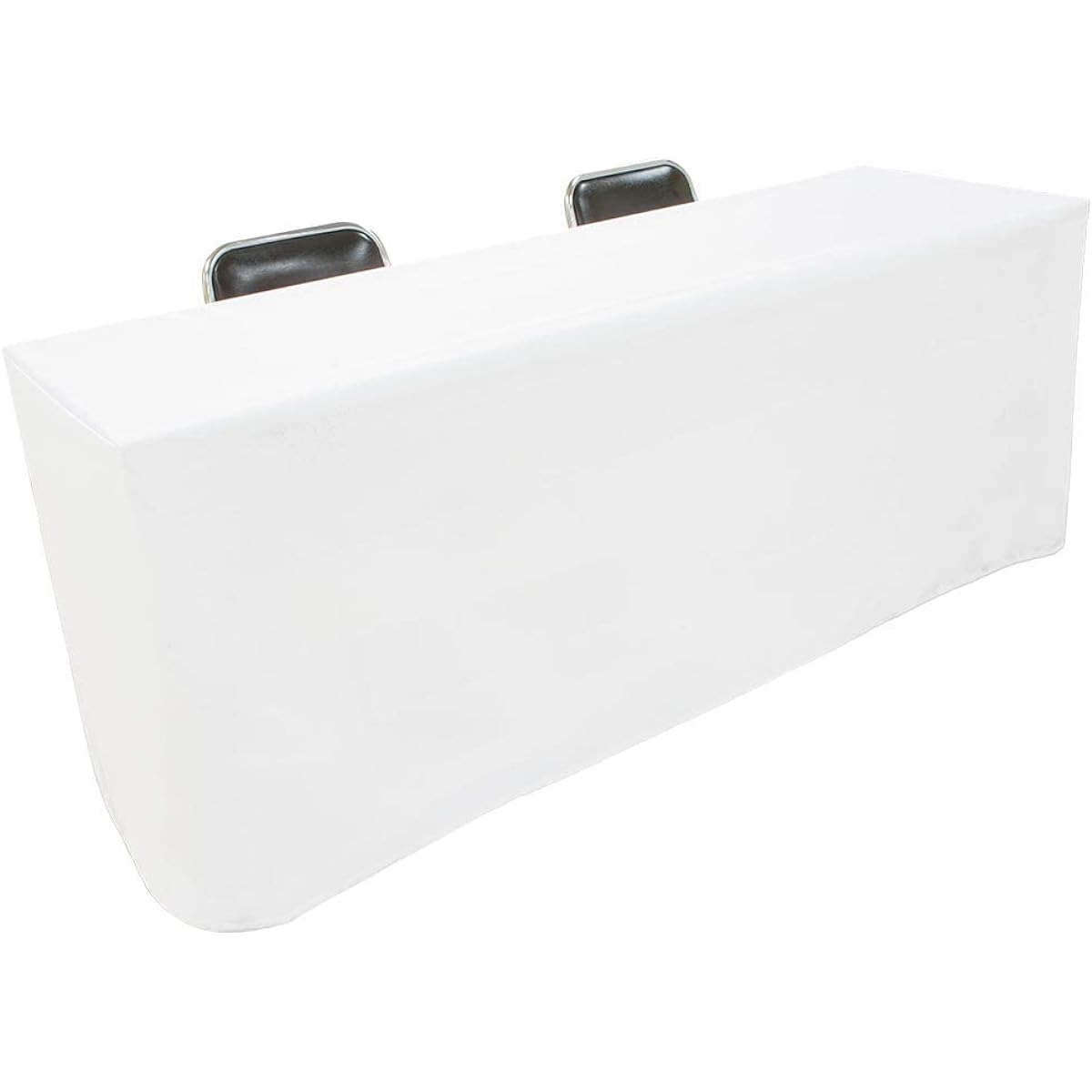 Tablecloth for long desk [Set of 2] (Made in Japan / 145 x 320cm / For box type) Water repellent treated (white/plain) Conference table (also for events and exhibitions) White Rectangular