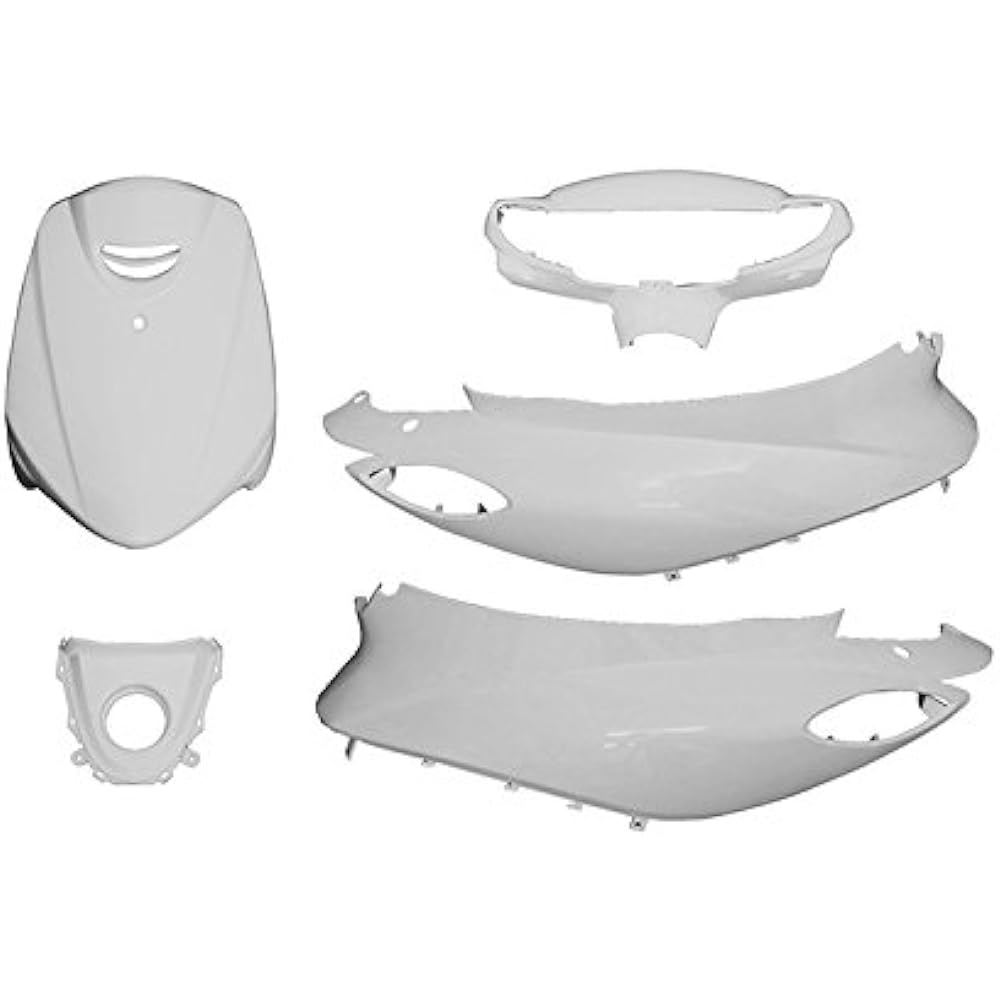 Bike Parts Center 4st JOG Genuine Type Exterior Set 5 Piece Set White Painted Cowl Yamaha JOG SA36J 3161