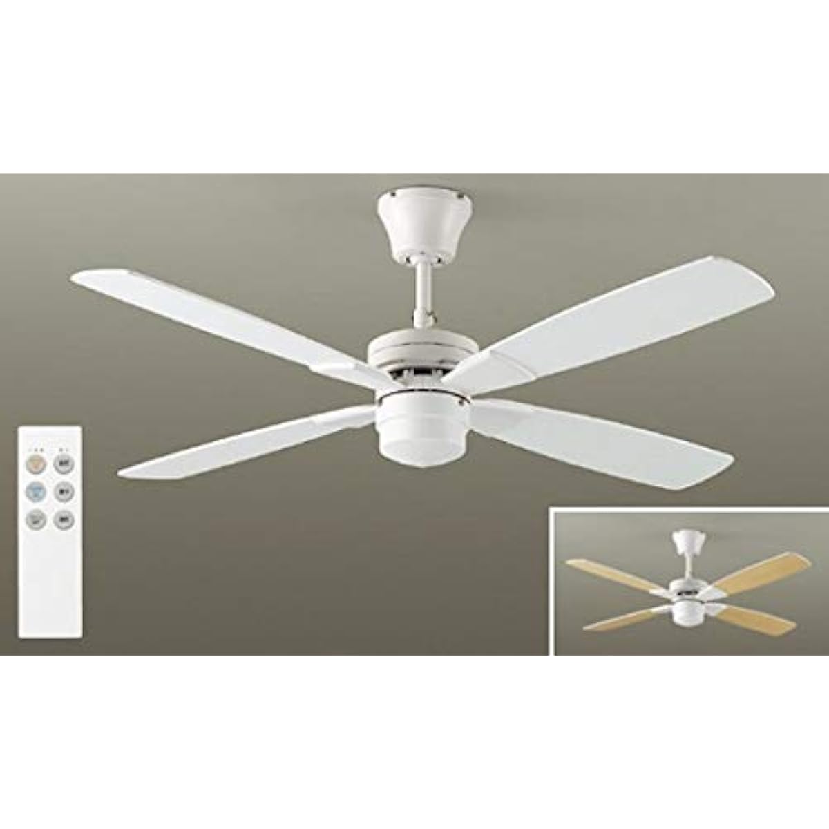 DAIKO Ceiling Fan, No Light, Easy to Install ASN-009W White