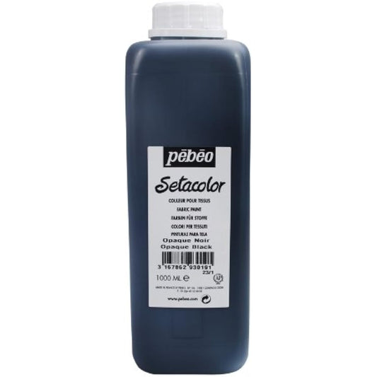 Pebeo Fabric paint Setacolor opaque color that can be painted on dark colored fabrics Large capacity 1L NO. 19 black rake