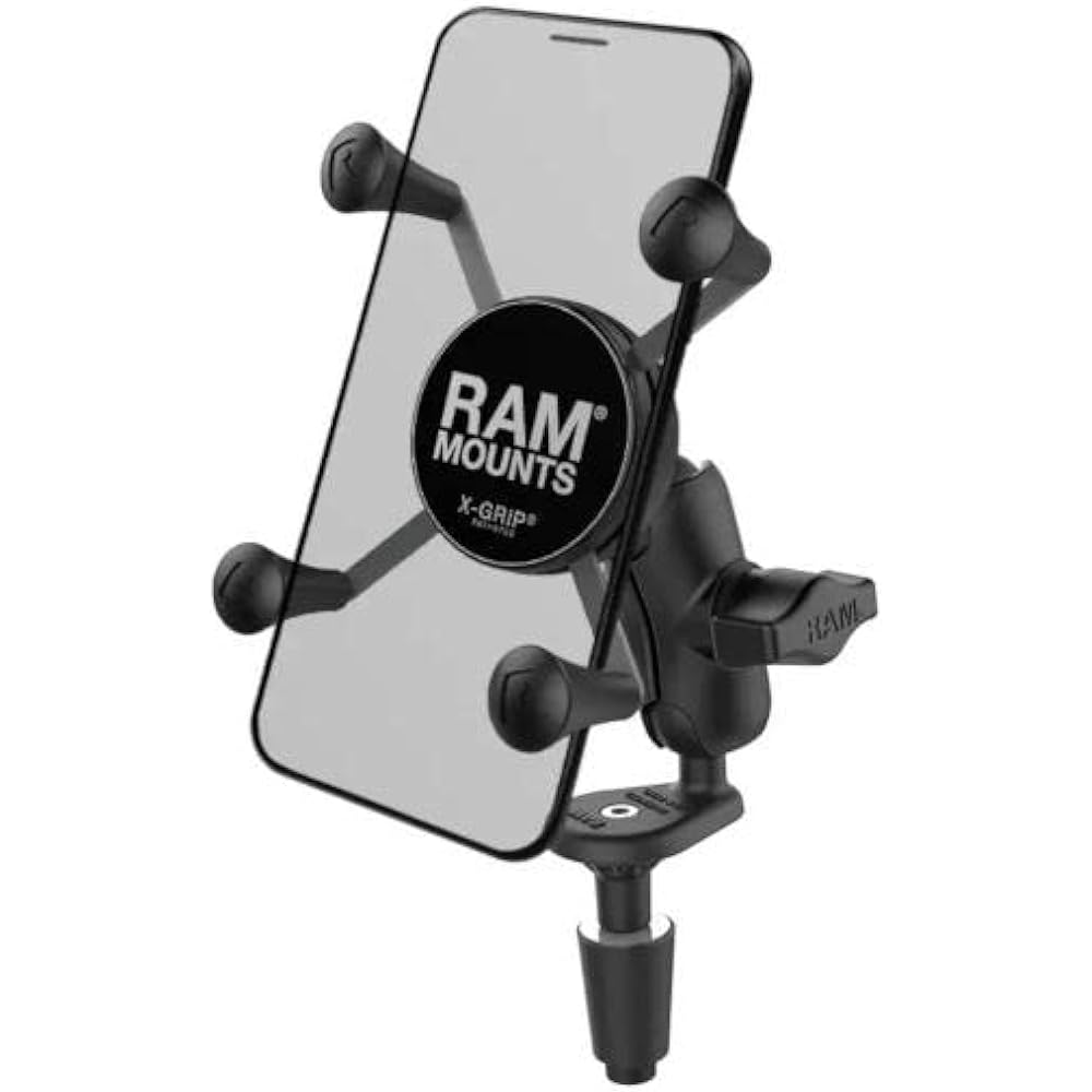 RAM MOUNTS Mount Set X Grip & Stem Mount for Smartphones with Tether Black RAM-B-176-A-UN7U