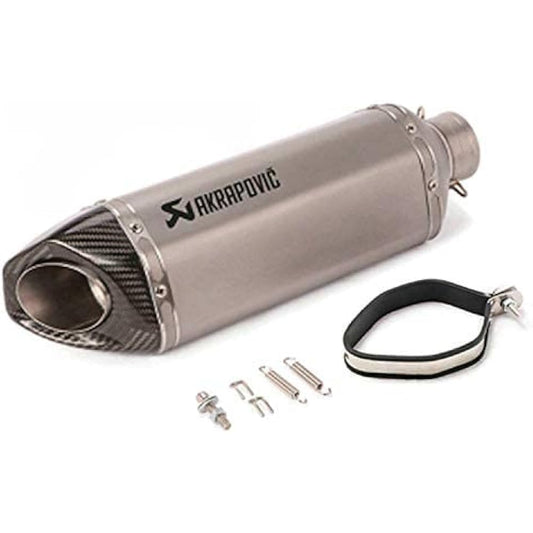 Bike Slip-on Muffler Bike Silencer Carbon + Titanium Alloy General Purpose 60.5mm Length 430mm