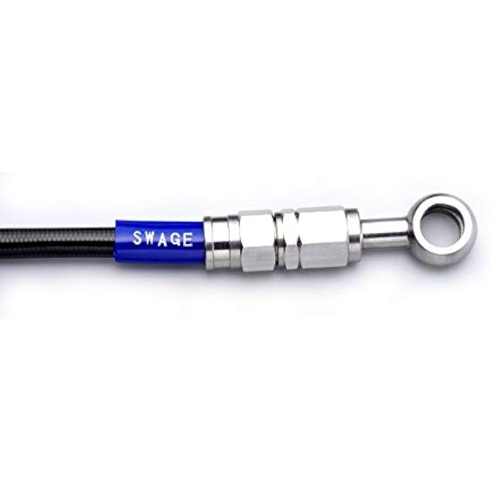 SWAGE LINE Rear Brake Hose KIT Stainless Steel Black Smoke Hose NSF100(06-15) STRB0015